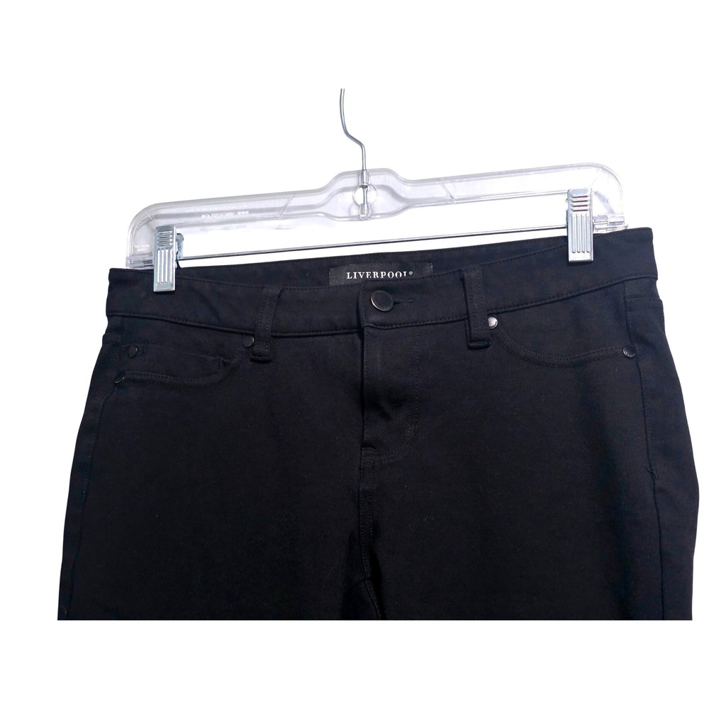 Liverpool Womens Black Anlel Skinny Pants Sz4P/ 27 Petite Mid Rise Stretch - Picture 3 of 12